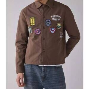 NEW STUDENTS GOLF claude chore jacket in brown